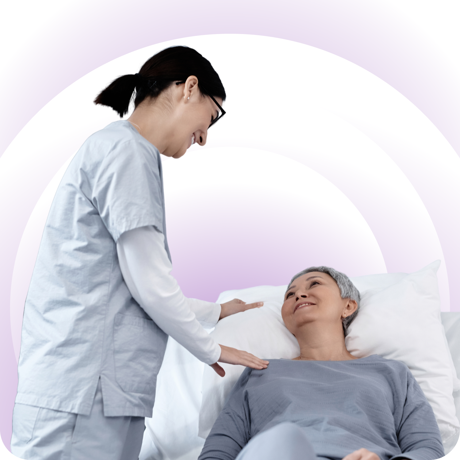 Consultant discussing a mesh-free prolapse repair with a patient